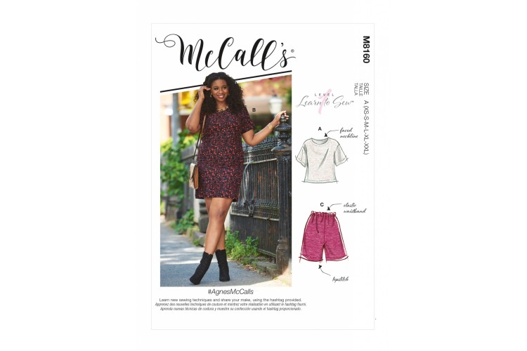 M8160 Misses' Miss Petite Top, Dress, Shorts and Trousers #AgnesMcCalls
