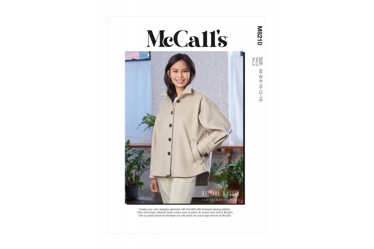 M8210 McCalls Dropped Shoulder Oversized Shirt Coat 