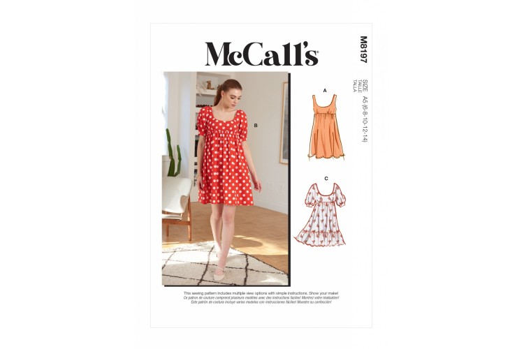M8197 McCalls Misses' Dresses