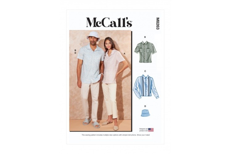 M8263 Unisex Summer Shirts and Hat