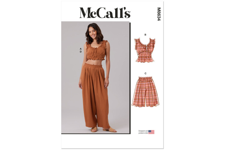 M8634 McCall's Sewing Pattern - Misses Sleepwear