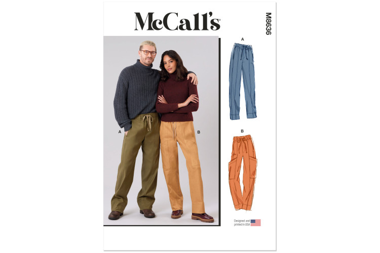 M8636 McCall's Sewing Pattern - Unisex Trousers