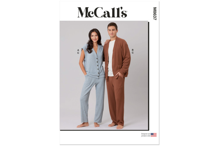 M8637 McCall's Sewing Pattern - Unisex Casual Wear