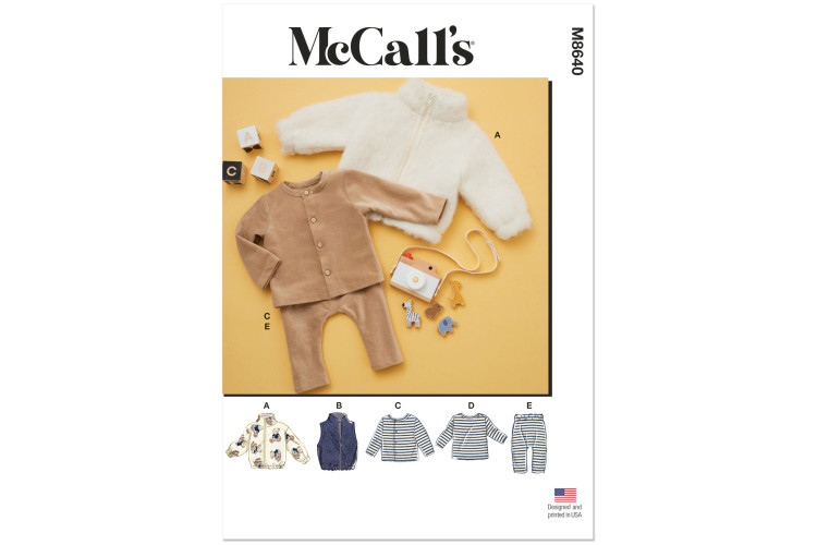 M8640 McCall's Sewing Pattern - Baby Casual Wear