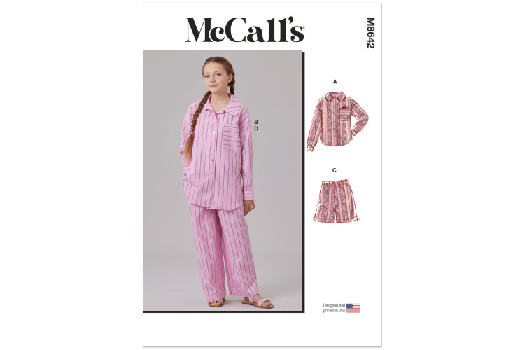 M8642 McCall's Sewing Pattern - Girl Loungewear