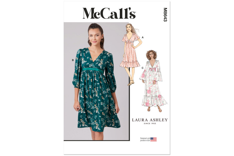 M8643 McCall's Sewing Pattern - Misses Dress