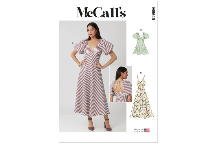 M8649 McCall's Sewing Pattern - Misses Dress