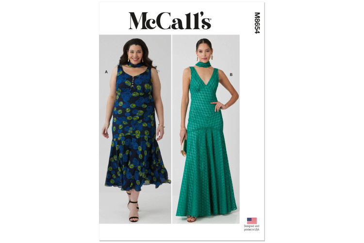 M8654 McCall's Sewing Pattern - Misses Dress Special Occasion