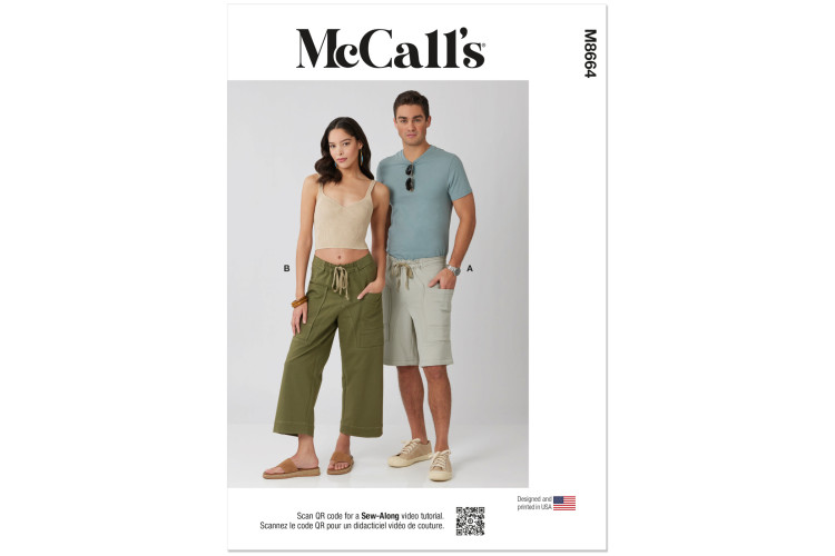 M8664 McCall's Sewing Pattern - Unisex Trousers