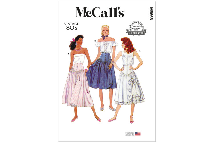 M8668 McCall's Sewing Pattern - Misses Skirt