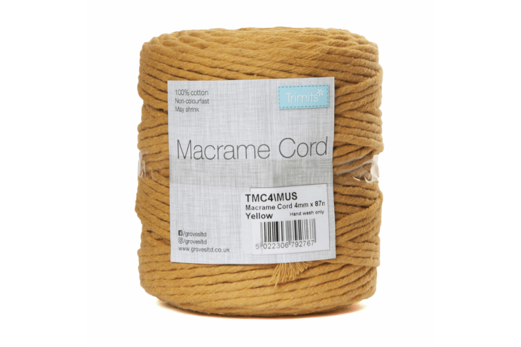 Macramé Cord 4mm Mustard