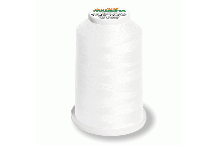 Madeira Aeroflock Overlocker Thread 1000m White 8010