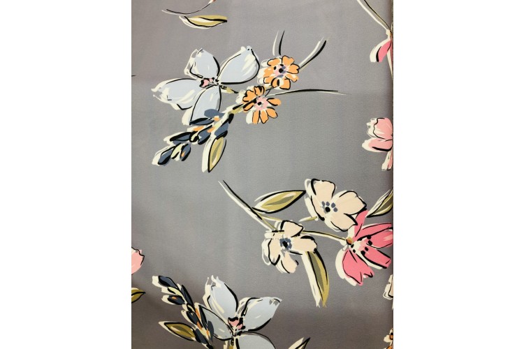 Madrid Crepe Graphic Flowers 100% Polyester 152 cm Wide