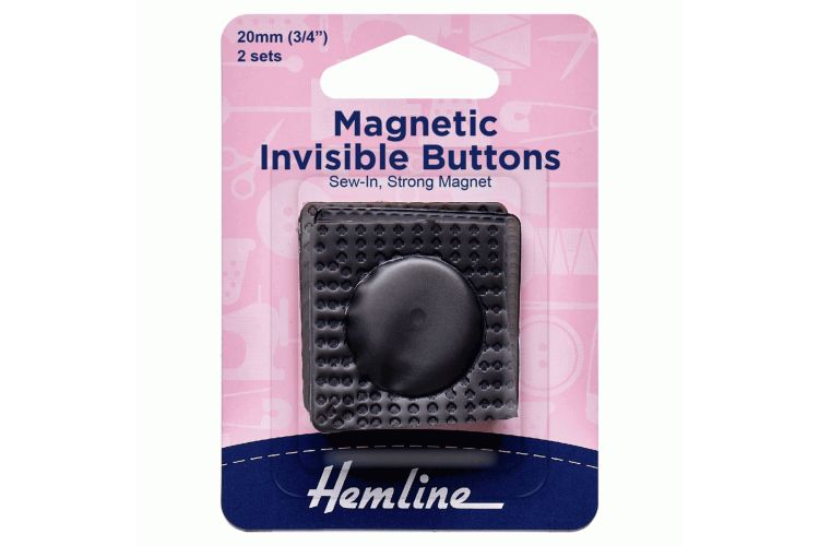 Magnetic Sew In Buttons 2 Sets Black