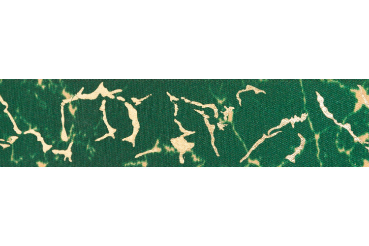 Marble Green and Gold Ribbon 25mm