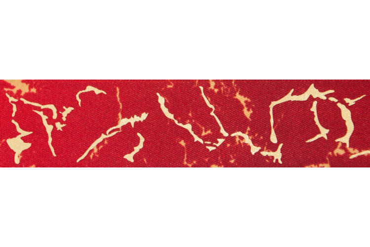 Marble Red and Gold Ribbon 25mm