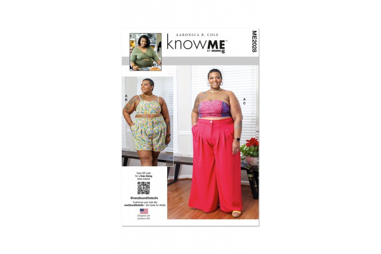 McCall's Know Me ME2028 Women's Crop Top, Shorts and Trousers by Aaronica B Cole