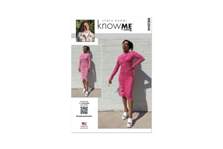 McCall's Know Me ME2049 Misses' Front or Back Reversible Knit Dress by Lydia Naomi