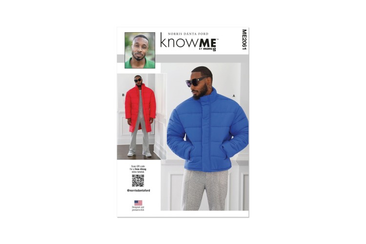 McCall's Know Me ME2061 Men's Puffer Coat In Two Lengths by Norris Dánta Ford