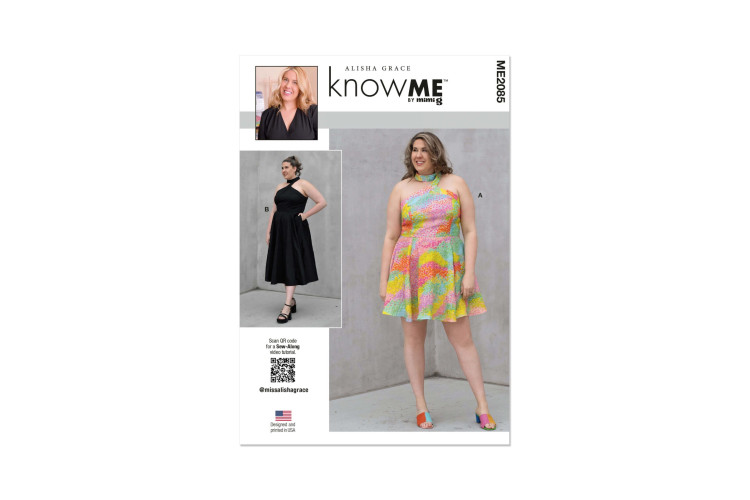 McCall's Know Me ME2085 Sewing Pattern Misses' Dress in Two Lengths by Alisha Grace