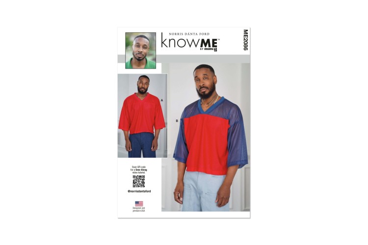 McCall's Know Me ME2086 Sewing Pattern Men's Tops by Norris Dánta Ford