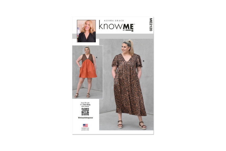 McCall's Know Me ME2120 Misses' Dress with Sleeve and Length Variations by Alisha Grace