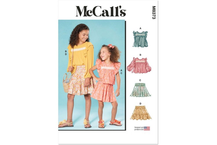 McCall's M8373 Children's and Girls' Top and Skirt
