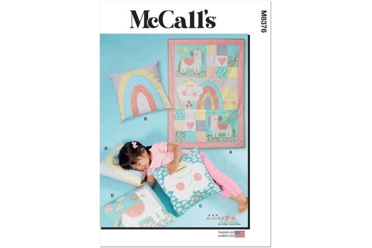 McCall's M8376 Quilt or Wall Hanging and Pillows from Sew Sweet Chic by Susan Cousineau