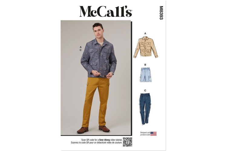 McCall's M8393 Men's Jacket, Shorts and Trousers