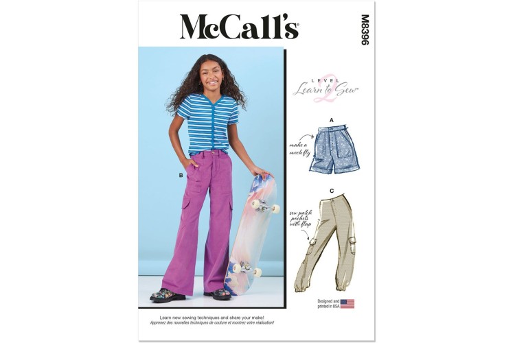 McCall's M8396 Girls' Shorts and Cargo Trousers