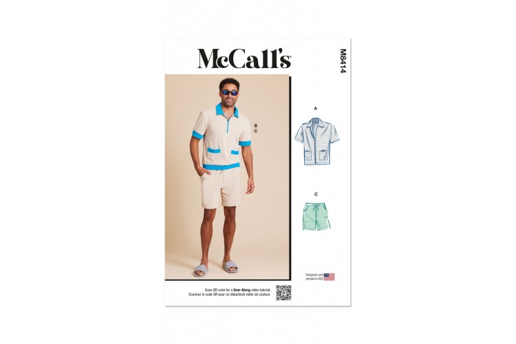 McCall's M8414 Men's Knit Shirt and Shorts