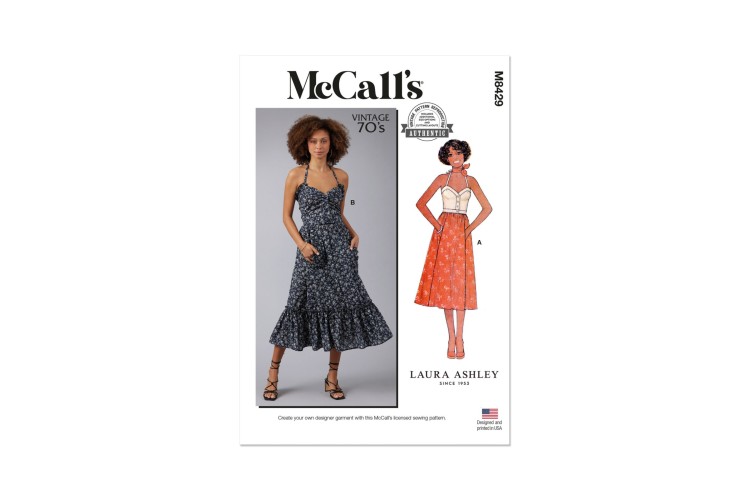 McCall's M8429 Vintage Misses' Top and Skirt by Laura Ashley