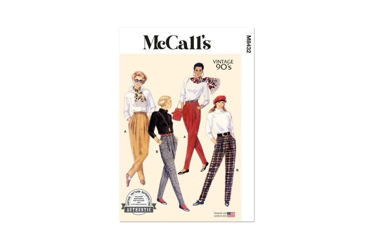 McCall's M8432 Vintage Misses' Trousers