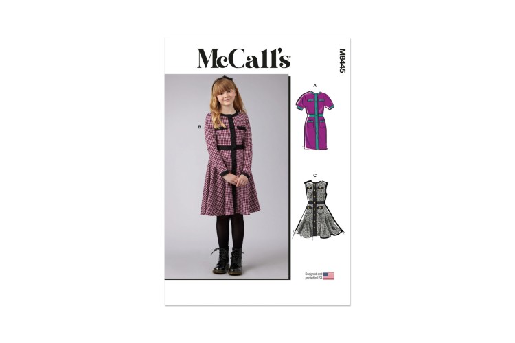 McCall's M8445 Girls' Knit Dresses
