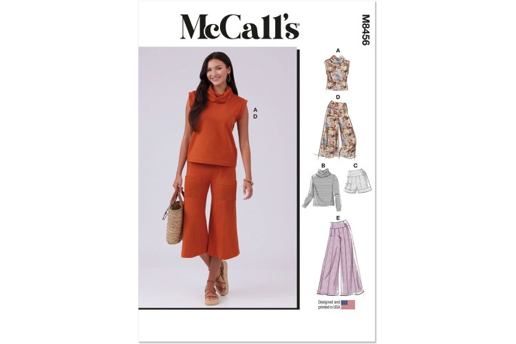 McCall's M8456 Misses' and Women's Knit Top, Shorts and Pants