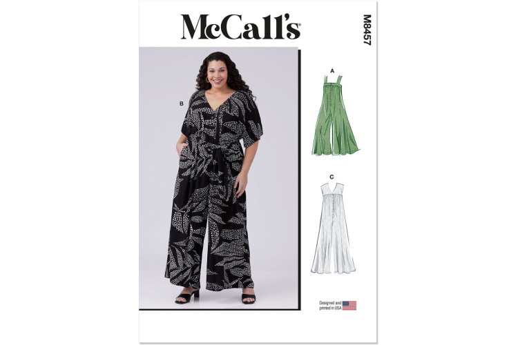 McCall's M8457 Misses' Loose Fit Jumpsuit and Sash