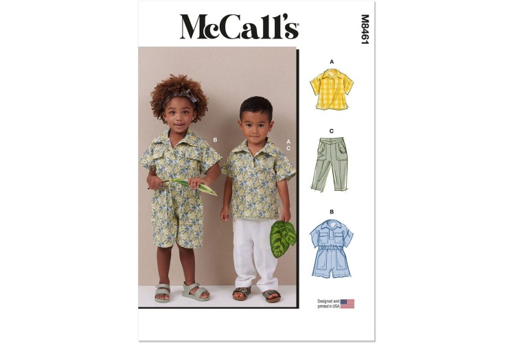 McCall's M8461 Toddlers' Top, Romper and Pants