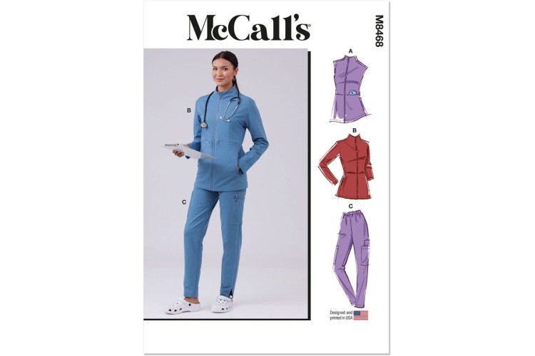 McCall's M8468 Misses' Scrubs