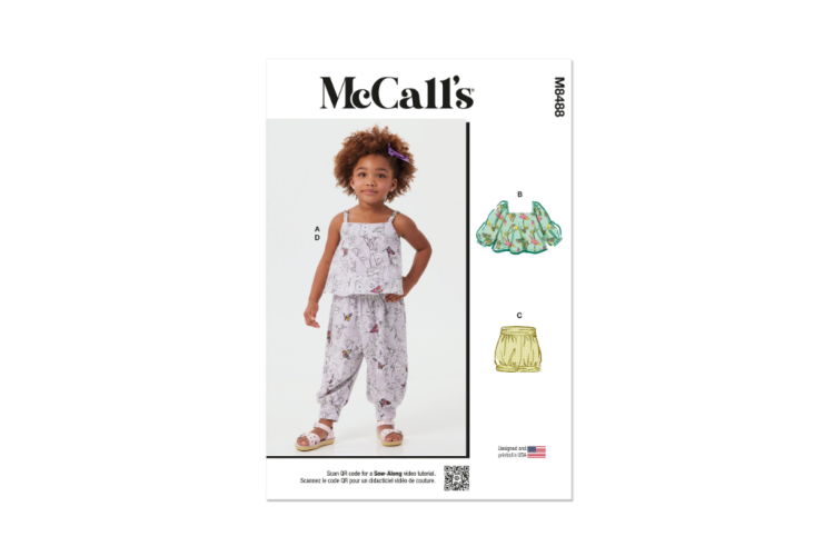 McCall's M8488 Toddlers' Knit Tops, Shorts and Pants