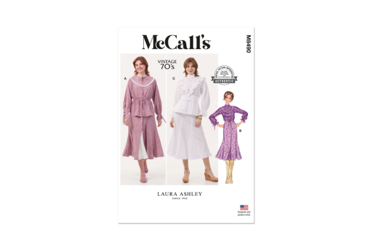 McCall's M8490 Misses' Tops, Skirt and Petticoat by Laura Ashley