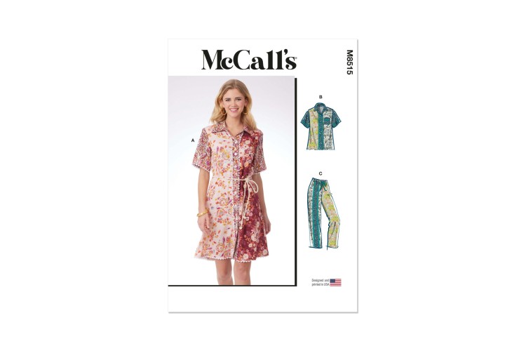 McCall's M8515 Sewing Pattern Misses' Dress, Top and Pants