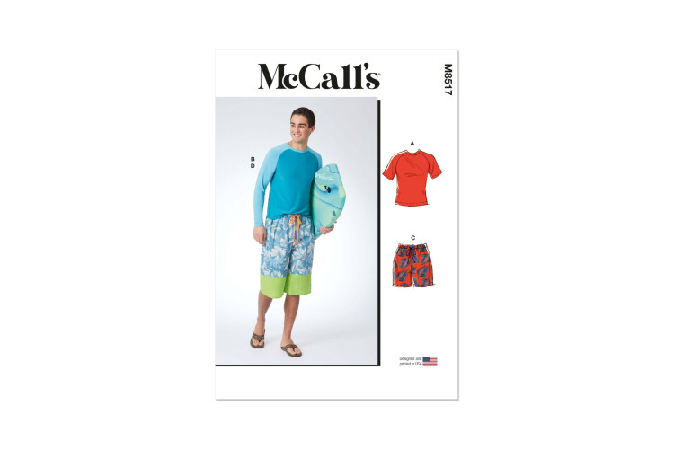 McCall's M8517 Men's Rashguards and Shorts
