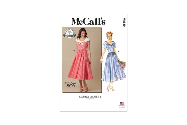 McCall's M8539 Vintage 1980s Misses' Dress by Laura Ashley
