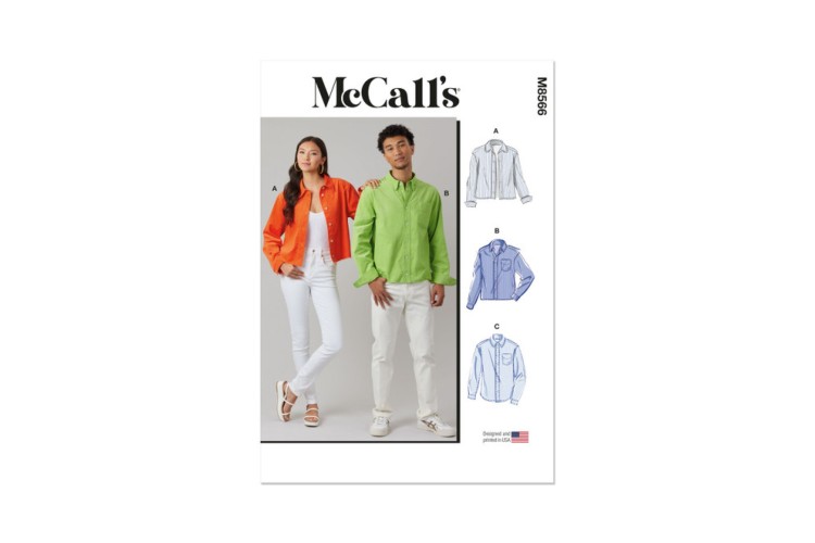 McCall's M8566 Unisex Shirt in Three Lengths