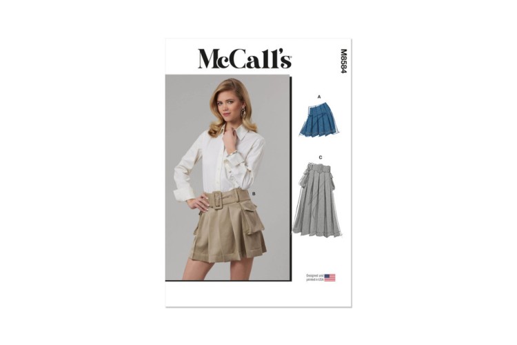 McCall's M8584 Misses' Skirt in two lengths and Belt