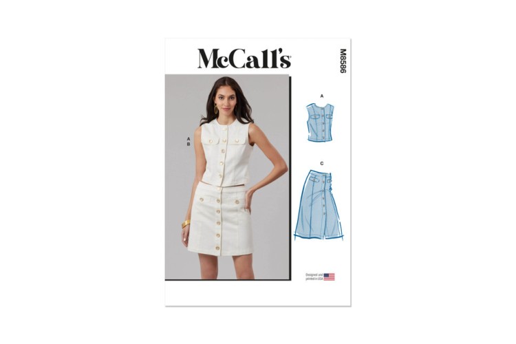 McCall's M8586 Misses' Top and Skirt in Two Lengths