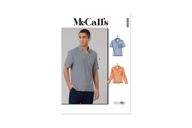 McCall's M8589 Men's Top with Sleeve Variations