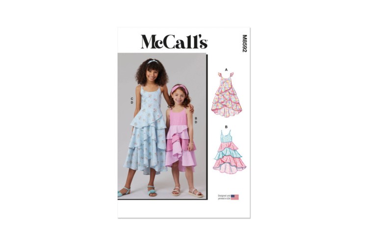 McCall's M8592 Children's and Girls' Dresses and Headband