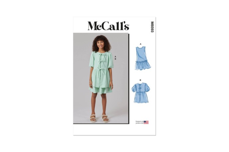 McCall's M8593 Girls' Dress and Top
