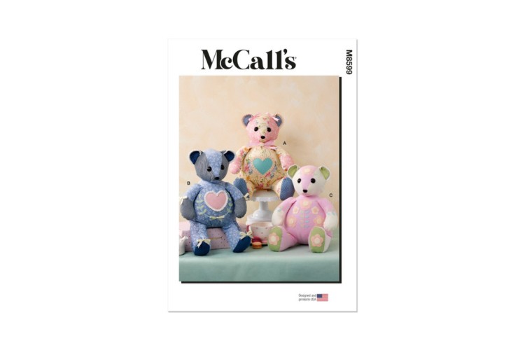 McCall's M8599 Patchwork Plush Bears